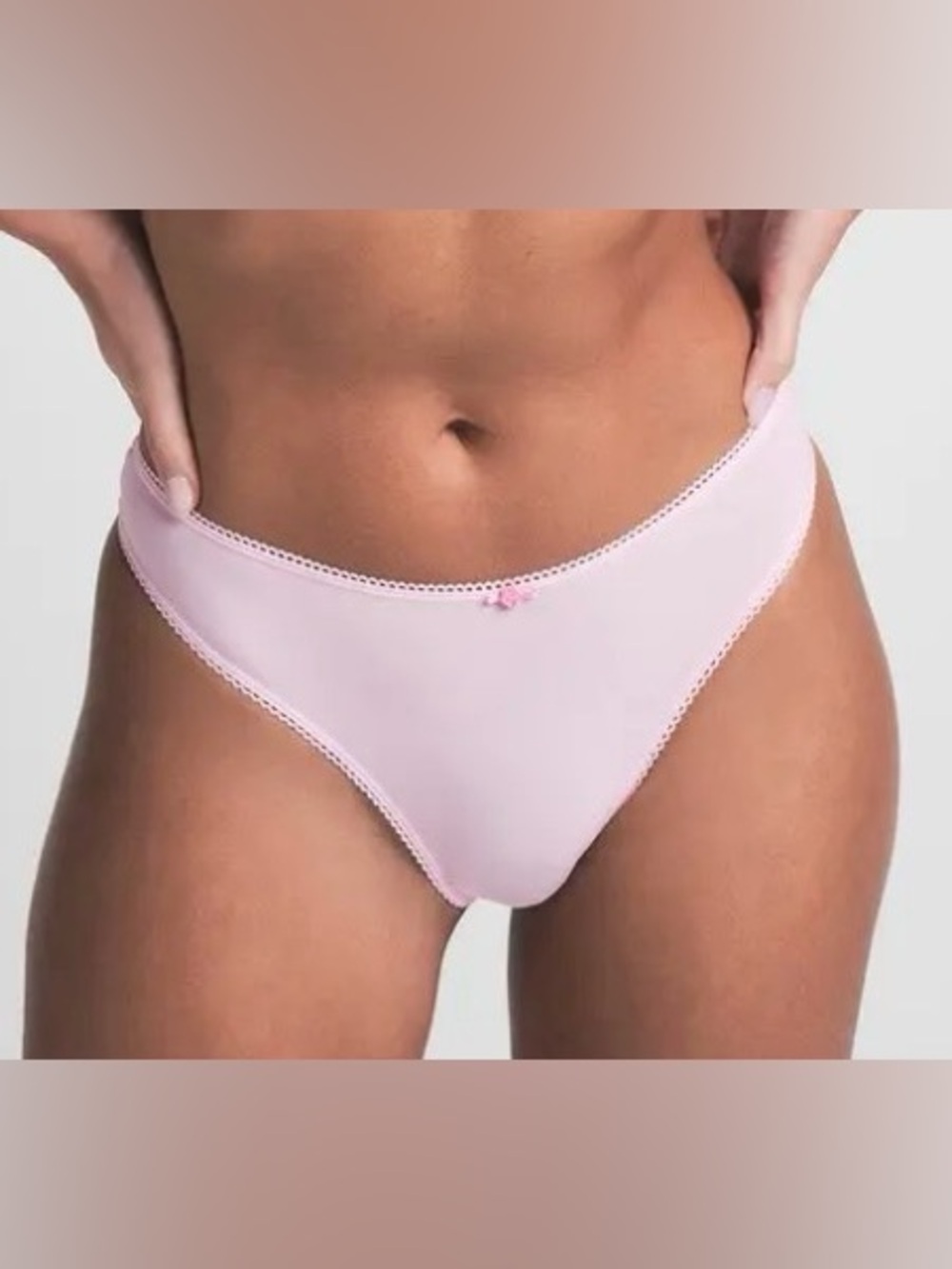 🎀 SKIMS SKIMS FITS EVERYBODY PICOT Thong | Cherry  Blossom Tonal |  S. | 🎀